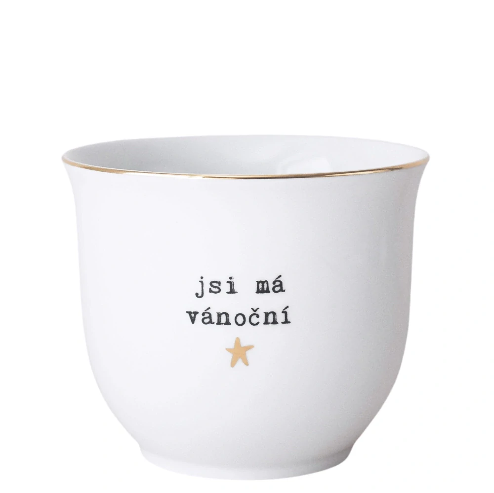 Porcelánový obal na květináč Jsi má vánoční hvězda 10 cm