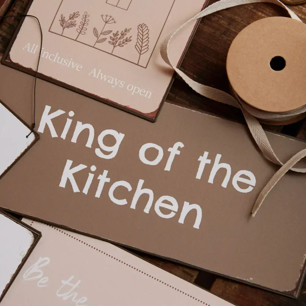 Plechová cedule King of the Kitchen