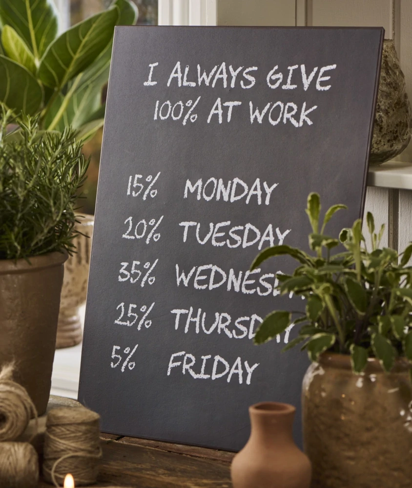 Plechová cedule 100% at Work