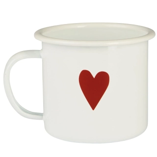 Smaltovaný hrnek Red Heart 300 ml