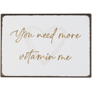 Plechová cedule Vitamin Me