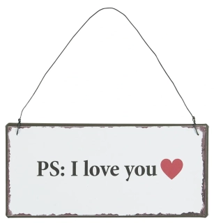 Plechová cedulka I love you