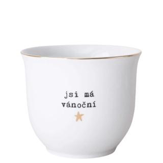 Porcelánový obal na květináč Jsi má vánoční hvězda 10 cm